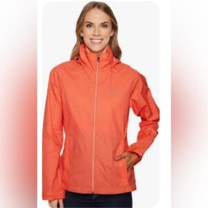 Columbia Hot Coral Windbreaker Outerwear ski shell Jacket size medium